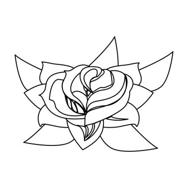 siyah beyaz tropikal çiçek botanik çevre karikatür