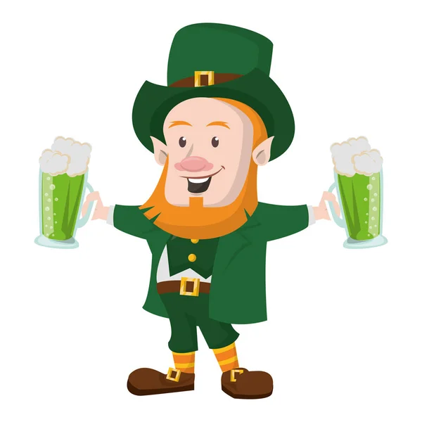 Saint patricks jour dessin animé irlandais — Image vectorielle