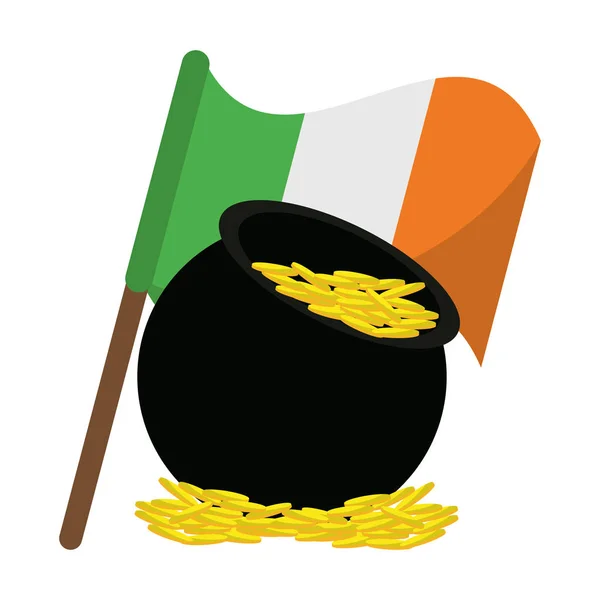 Santo patricks dia irlandês desenhos animados — Vetor de Stock