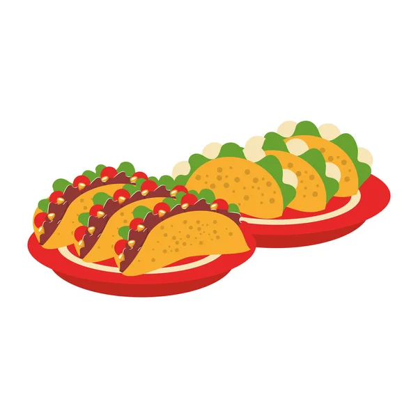 Mexico cultura e alimentos desenhos animados — Vetor de Stock
