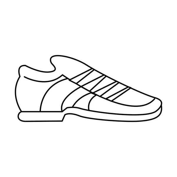 Sepatu alas kaki Gaya kartun dalam hitam dan putih - Stok Vektor