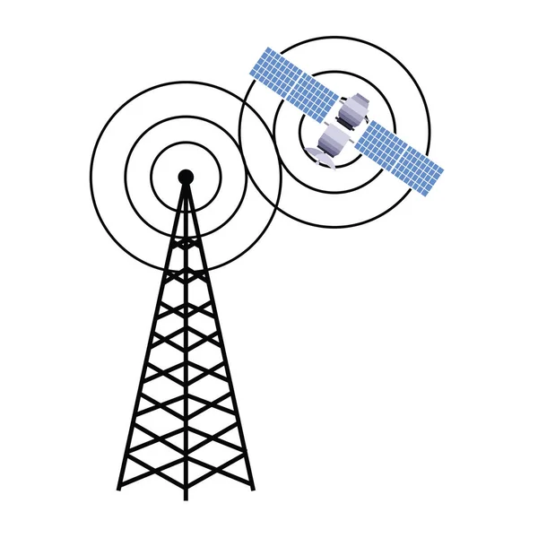 Draadloze Internet radioverbinding cartoon — Stockvector