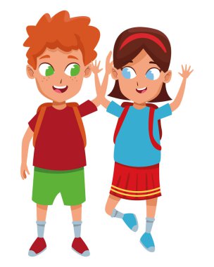 sevimli sevimli çocuk çocukluk karikatür