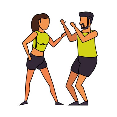 fitness spor egzersiz yaşam tarzı karikatür