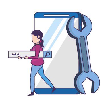 teknoloji web dijital donanım karikatür