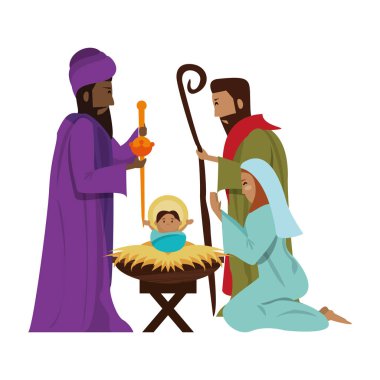 mutlu noel doğuş hıristiyan karikatür