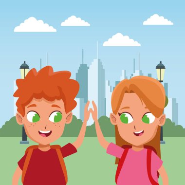 sevimli sevimli çocuk çocukluk karikatür