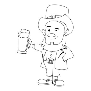 siyah beyaz aziz patricks gün İrlandalı karikatür