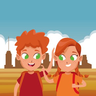 sevimli sevimli çocuk çocukluk karikatür