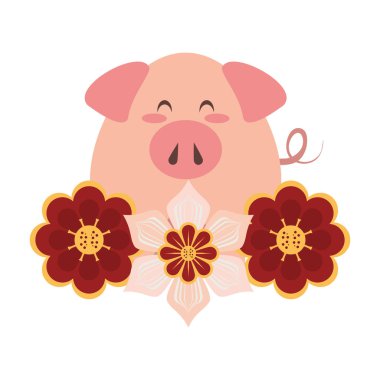 sevimli hayvan domuz çiftliği karikatür