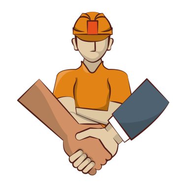 mühendislik inşaat fabrika sanayi karikatür