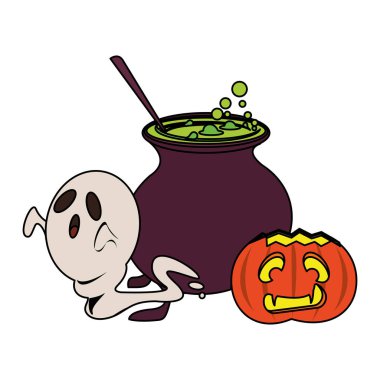 cadılar bayramı ekim korkunç kutlama karikatür