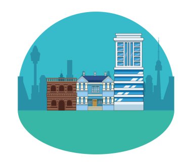 Kentsel binalar ve şehir mimarisi siyah beyaz