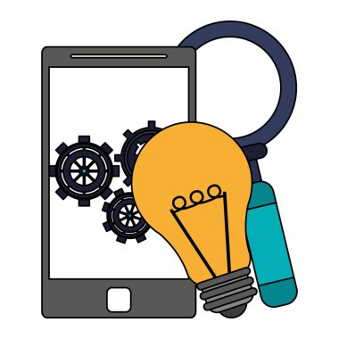 teknoloji dijital modern donanım karikatür