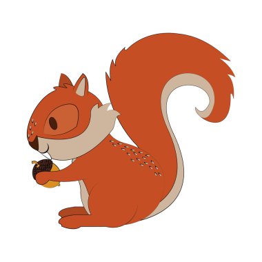 Sincap yeme fındık karikatür hayvan