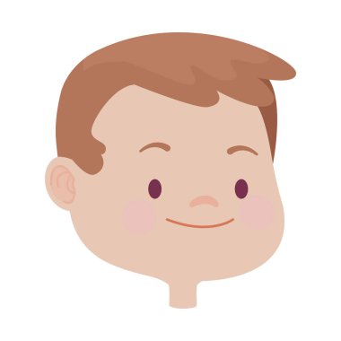 Mutlu çocuk gülen yüz karikatürler