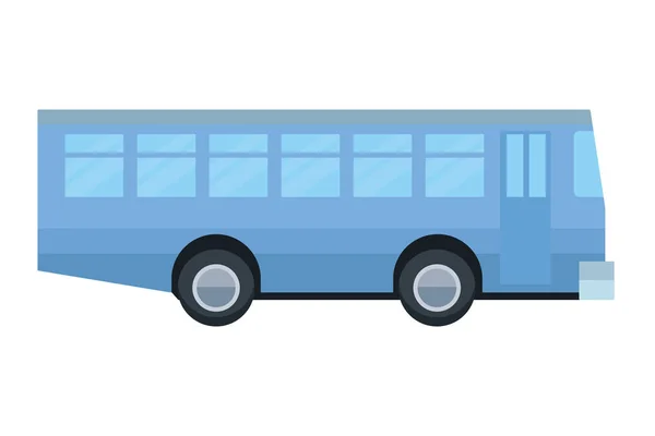 Public bus vehicle sideview cartoon — Stock Vector