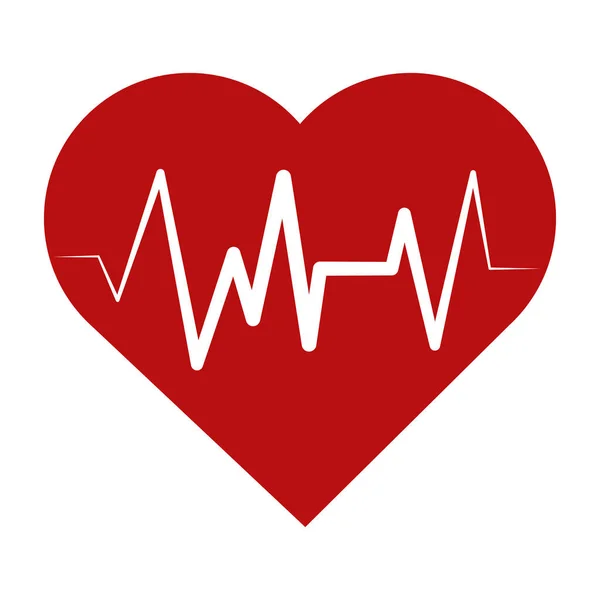 Heartbeat medische symbool — Stockvector