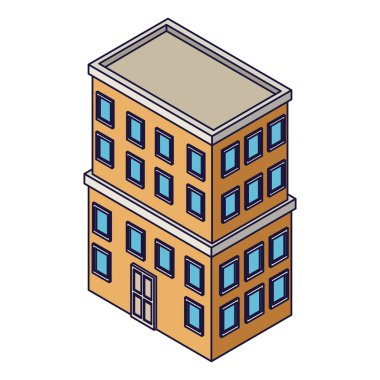Şirket bina isometrik