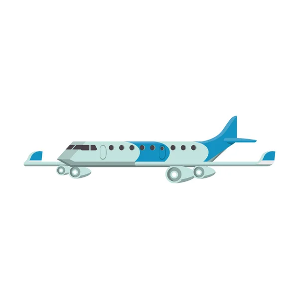 Avião a jato visão lateral da aeronave ilustração vetorial isolada —  Vetores de Stock