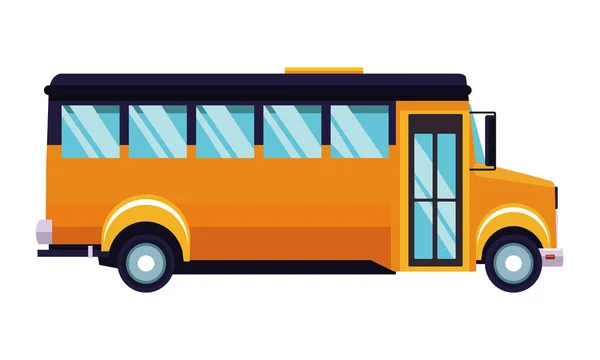 Schoolbus openbare voertuig Side View — Stockvector