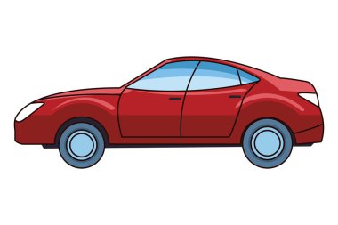 Modern sedan araç araç yan görünümü