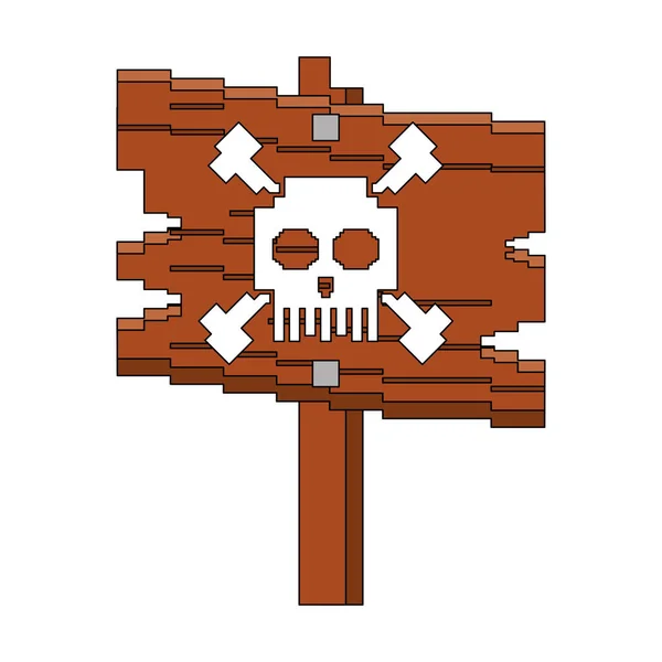 Videojuego pixelado retro arte de dibujos animados — Vector de stock