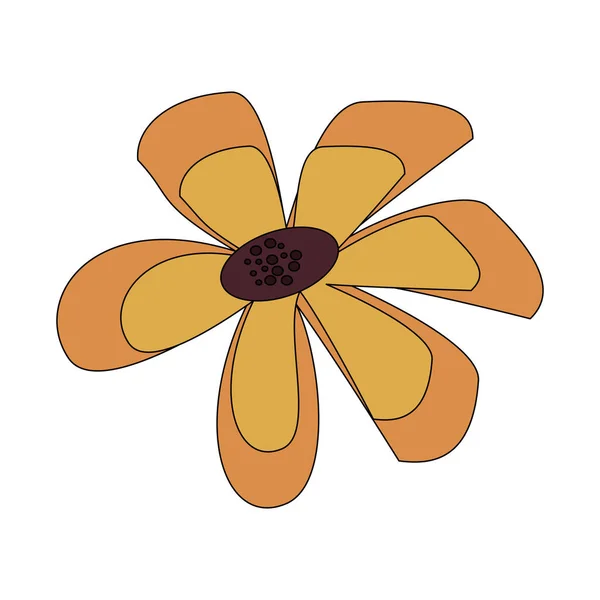 Primavera floral hermosa flor de dibujos animados — Vector de stock