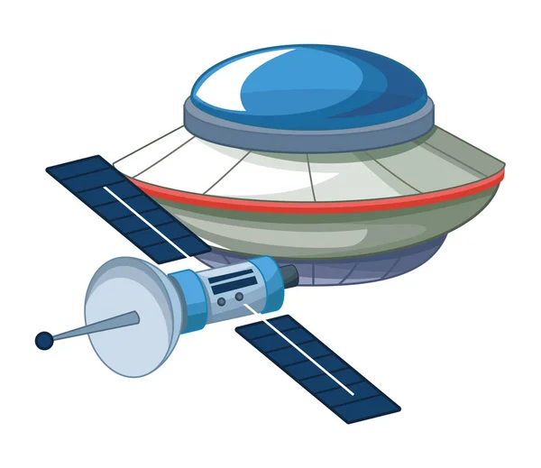 Exploração espacial e planetas desenhos animados —  Vetores de Stock