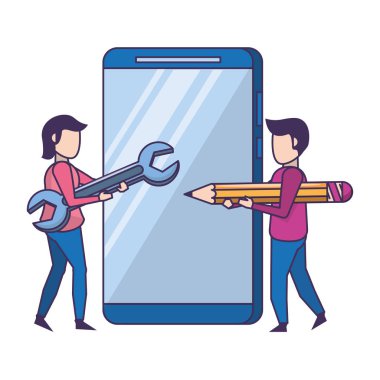 teknoloji web dijital donanım karikatür