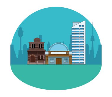 Kentsel binalar ve şehir mimarisi siyah beyaz