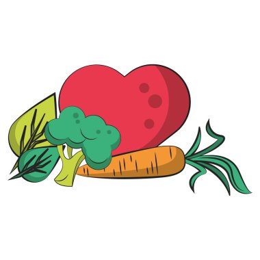 sağlıklı beslenme yaşam tarzı karikatür