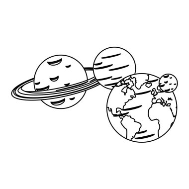 siyah beyaz evren uzay galaksi astronomi karikatür