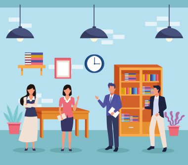 iş profesyonel yönetici çalışma karikatür