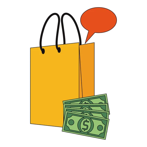 Shopping vente au détail magasin bande dessinée — Image vectorielle