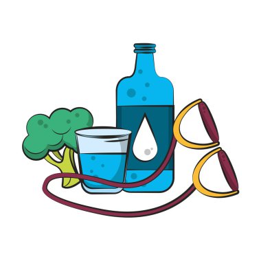 sağlıklı beslenme yaşam tarzı karikatür