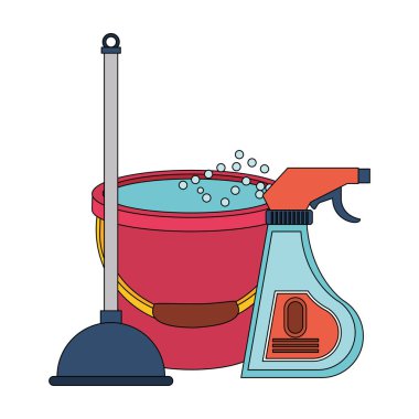 Temizlik ekipmanları ve ürünleri seti