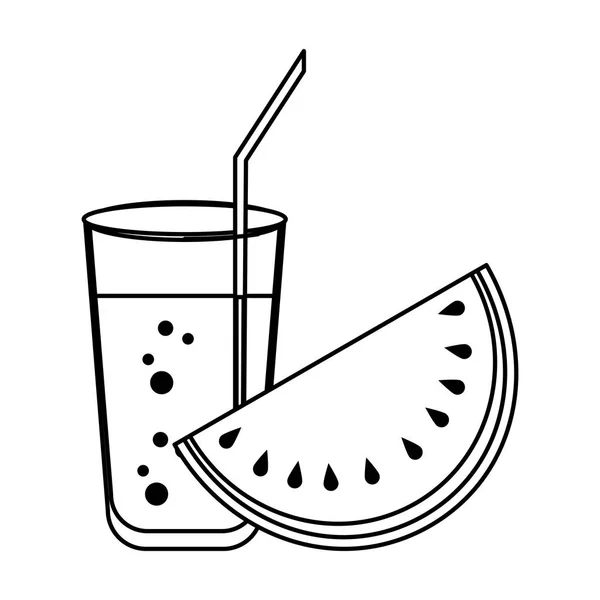 Dieta saludable comer estilo de vida de dibujos animados en blanco y negro — Archivo Imágenes Vectoriales