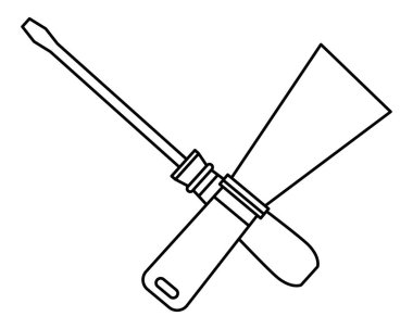 İnşaat araçları siyah beyaz karikatür sembolü geçti