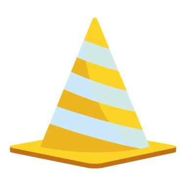 İnşaat trafik koni aracı karikatür