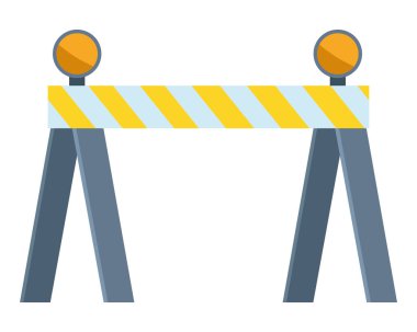 Işıklı inşaat yolu bariyeri