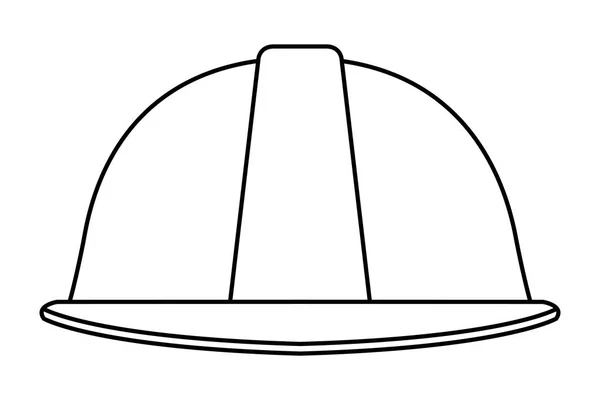 Bausicherheitshelm Werkzeug Symbol in schwarz und weiß — Stockvektor