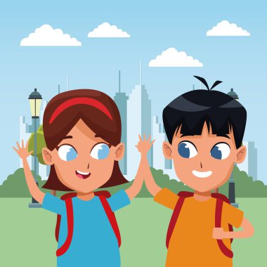 sevimli sevimli çocuk çocukluk karikatür