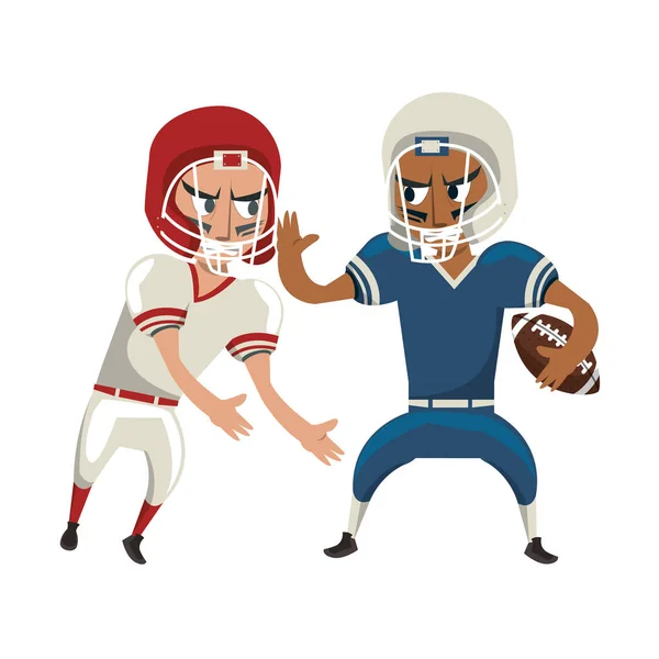 Futebol americano esporte jogo cartoon — Vetor de Stock