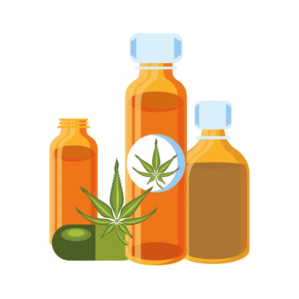 Cannabis martihuana sativa hemp cartoon — Stock Vector