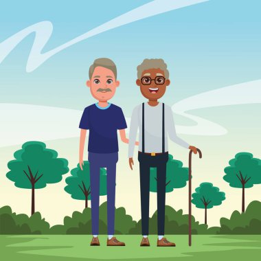 yaşlı insanlar avatar çizgi film karakteri