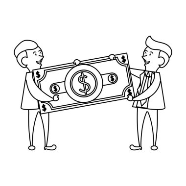 siyah beyaz para finans bankacılık karikatür tasarrufu