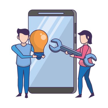 teknoloji web dijital donanım karikatür