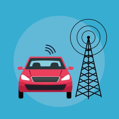gps konum araba servis konsepti
