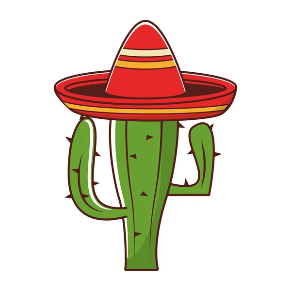 Meksika kültür ve gıdalar karikatürler — Stok Vektör